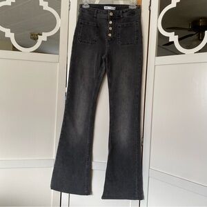 Zara Woman’s Gray wash denim Size 4 High Rise Button Fly Front&Back Pockets